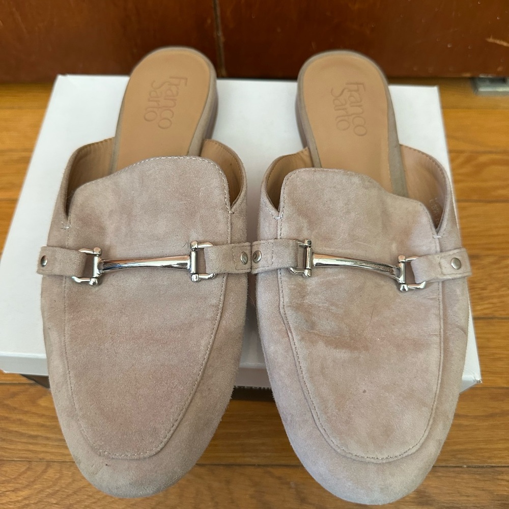 Franco Sarto Women's Beige Suede Loafers